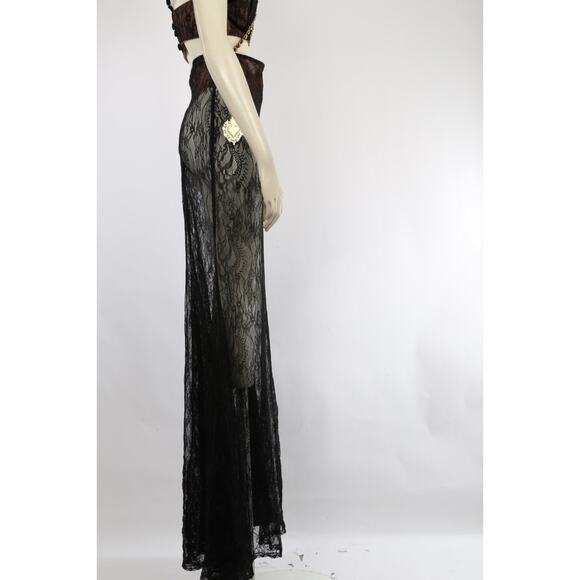 The Dolls House 2 Piece Sheer Lace Cropped Top Skirt Set Suit Size S - Picture 13 of 16